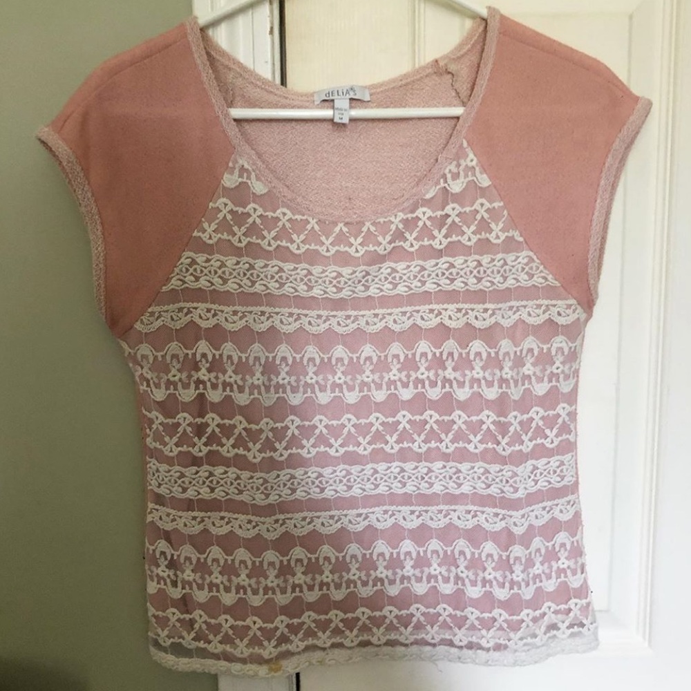 Pink and lace shirt